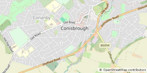 Map of Doncaster, South Yorkshire
