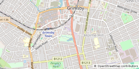 Map of Grimsby, North East Lincolnshire