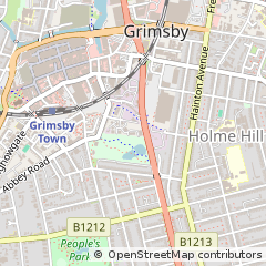Map of Grimsby, North East Lincolnshire