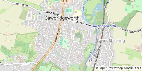 Map of Sawbridgeworth, Hertfordshire