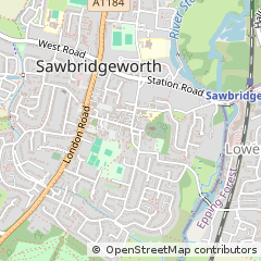 Map of Sawbridgeworth, Hertfordshire