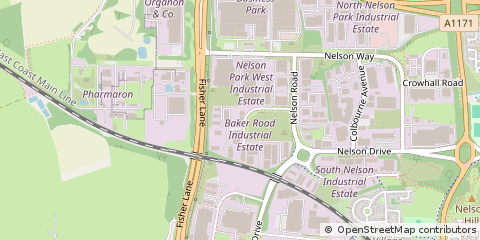 Map of Cramlington, Northumberland