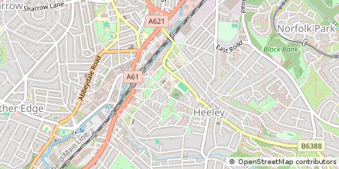 Map of Sheffield