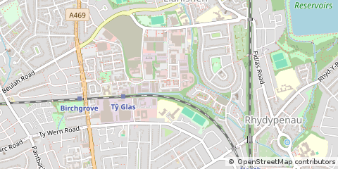 Map of Llanishen, Cardiff