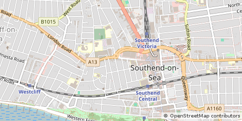 Map of Southend-on-SEA, Essex