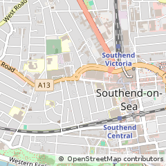 Map of Southend-on-SEA, Essex