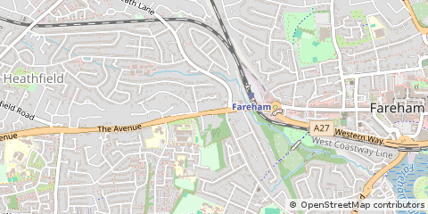 Map of Fareham, Hampshire