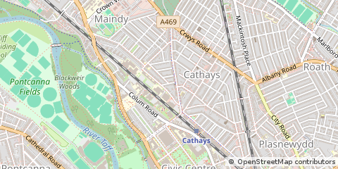 Map of Cardiff