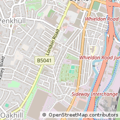 Map of Stoke on Trent, Staffordshire