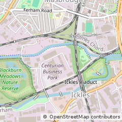 Map of Rotherham, South Yorkshire