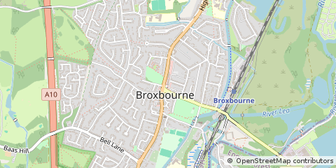 Map of Broxbourne