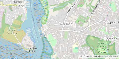 Map of Warsash, Southampton Hampshire