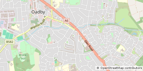 Map of Leicester, Leicestershire