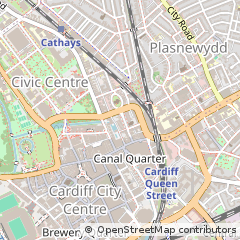 Map of Cardiff