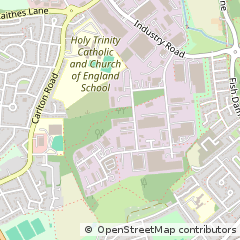 Map of Barnsley,, South Yorkshire.