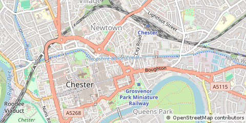 Map of Chester, Cheshire