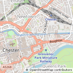 Map of Chester, Cheshire