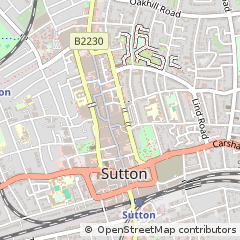 Map of Sutton, Surrey