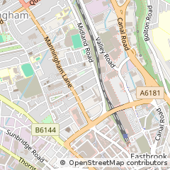 Map of Bradford, West Yorkshire