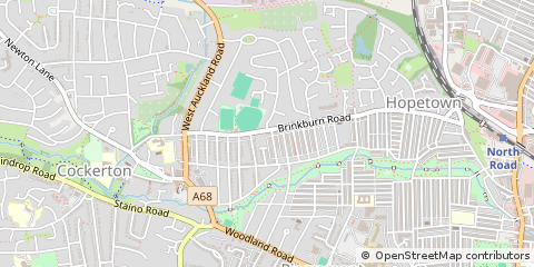 Map of Darlington, Co Durham