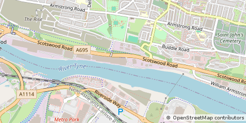 Map of Newcastle Upon Tyne