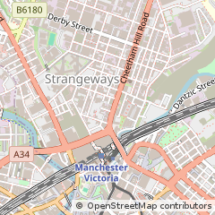 Map of Manchester, Merseyside