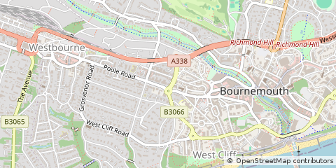 Map of Bournemouth, Dorset