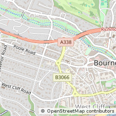 Map of Bournemouth, Dorset