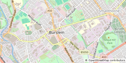 Map of Stoke on Trent