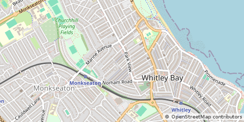Map of Whitley BAY, Tyne and Wear