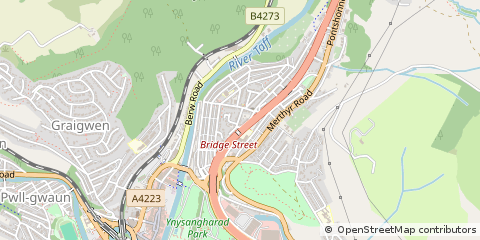 Map of Pontypridd