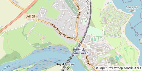 Map of Berwick Upon Tweed, Northumberland