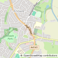 Map of Knowle, Solihull, West Midlands
