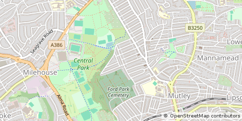 Map of Peverell, Plymouth