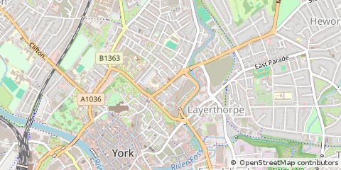 Map of York, North Yorkshire