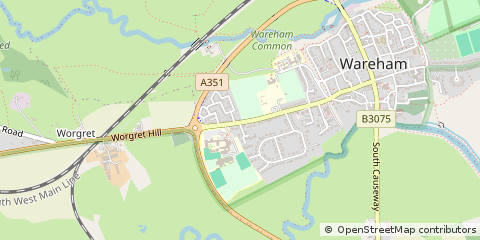 Map of Wareham, Dorset