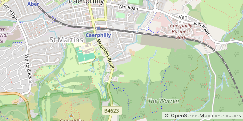 Map of Caerphilly, MID Glamorgan