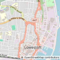 Map of Lowestoft, Suffolk