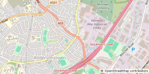 Map of Belfast, Antrim