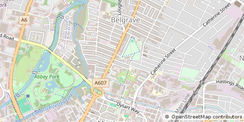 Map of Leicester, Leicestershire