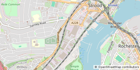Map of Rochester, Kent