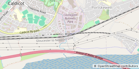 Map of Caldicot, Monmouthshire