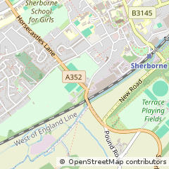 Map of Sherborne, Dorset