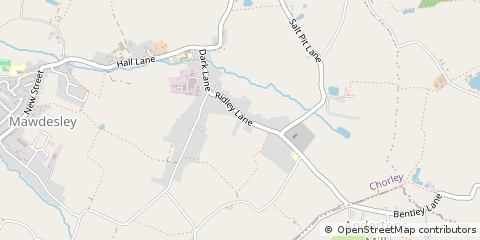 Map of Mawdesley, Lancashire