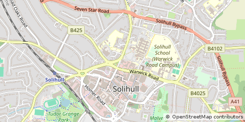 Map of Solihull
