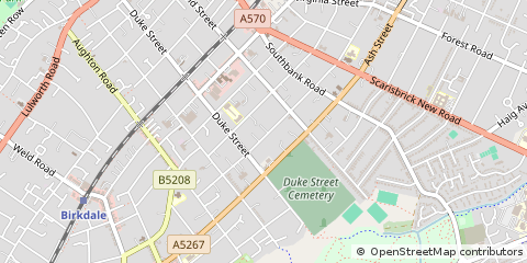 Map of Southport, Merseyside