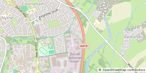 Map of Swindon, Wiltshire