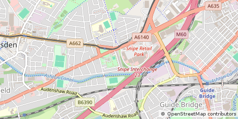 Map of Manchester, Lancashire