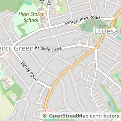 Map of Sheffield, South Yorkshire