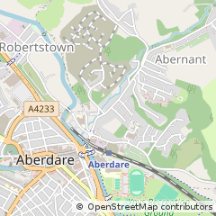Map of Aberdare, MID Glamorgan